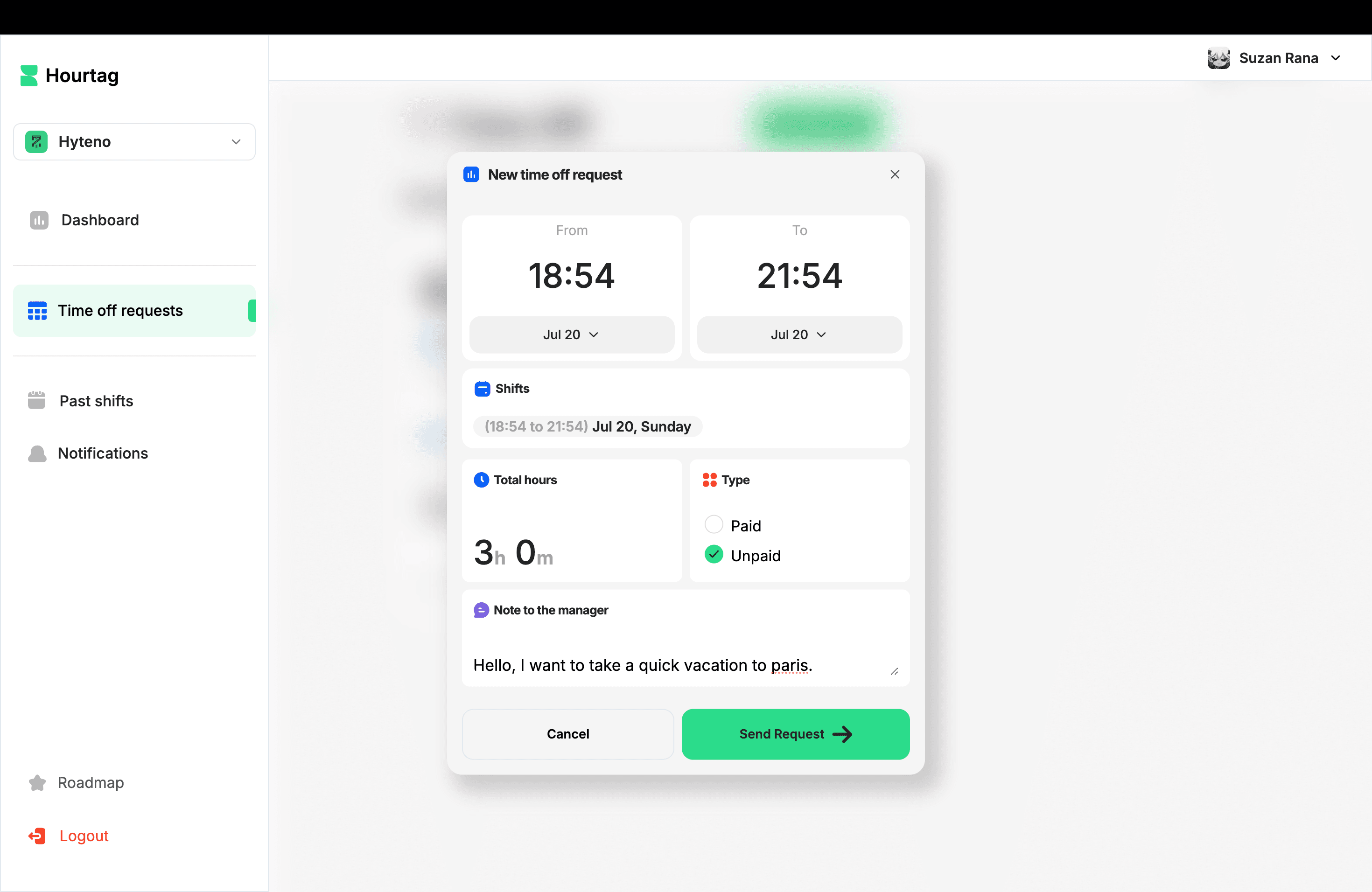 Hourtag screenshot 2
